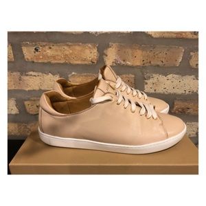 Sezane Leather Sneakers in Nude